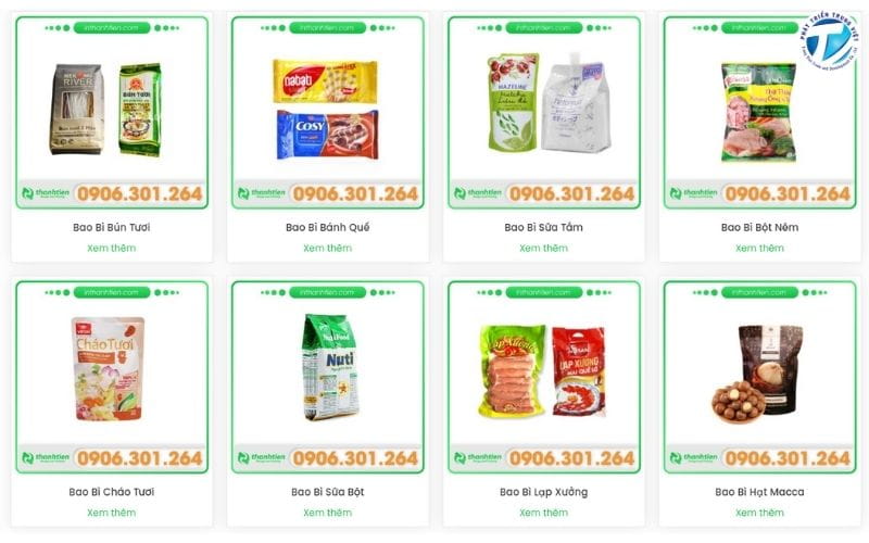 Công ty Bao bì Thành Tiến in ấn bao bì đa dạng